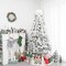 Hismir Christmas Tree Topper Bow,53x13 Inches Large Christmas Bow with Glitter Streamer and Patterned Ribbon,Decorative Bows for Xmas Tree Wreath Door Festival Home Decor(White)